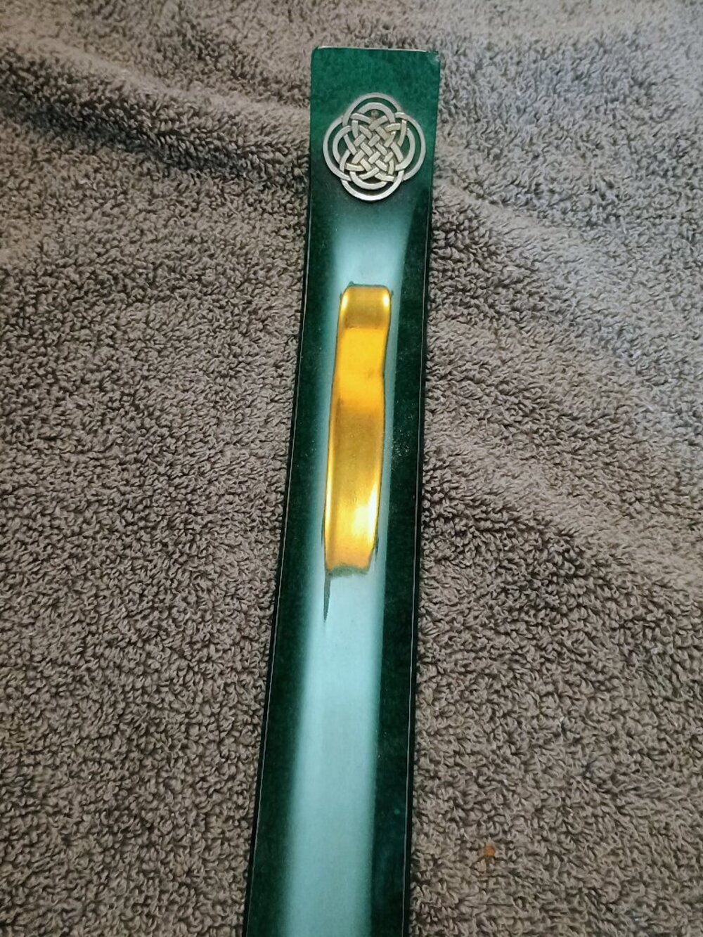 Green. Celtic incense holder